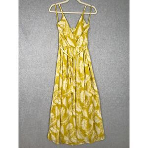 Sim‎ Sam Dress XS Maxi Wrap Gauze Crinkle Flowy Resort Yacht Feminine READ